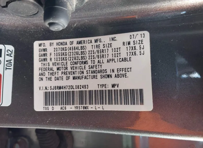 2013 HONDA CR-V Used VIN 5J6RM4H72DL082493 – photo 11