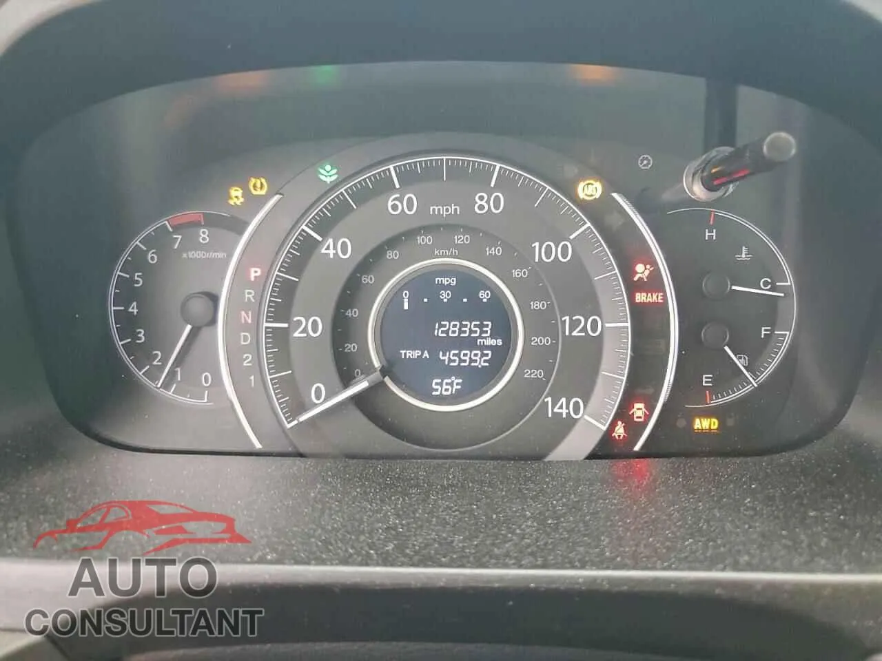 2014 HONDA CRV Damaged VIN 5J6RM4H7XEL115256 – trunk area