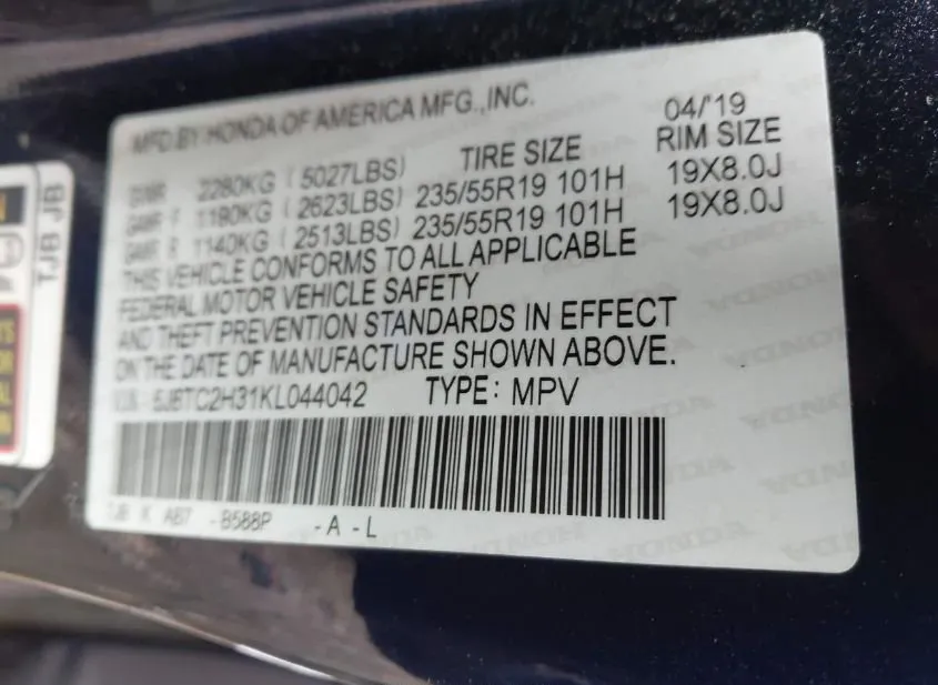 2019 ACURA RDX Used VIN 5J8TC2H31KL044042 – photo 13