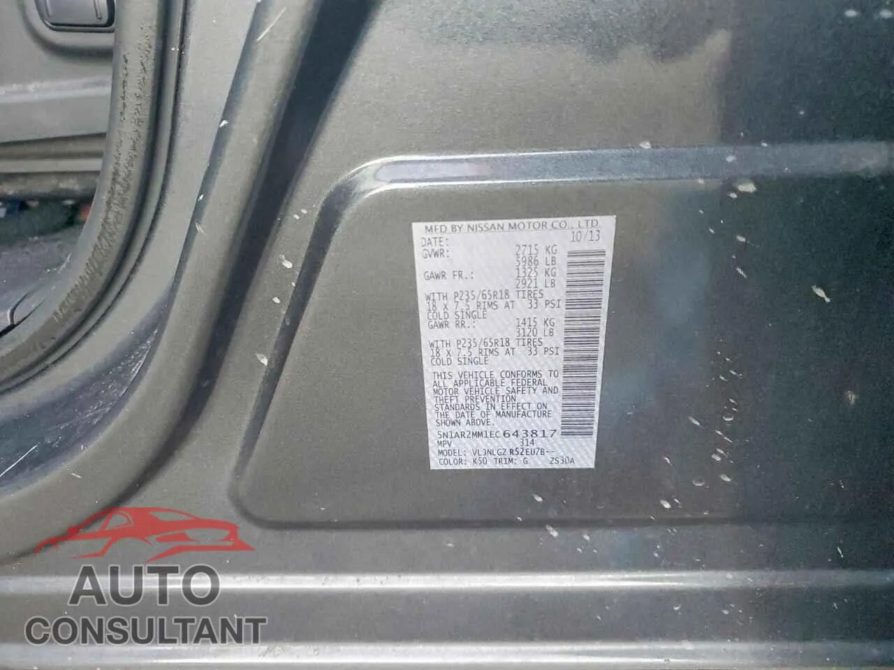 2014 NISSAN PATHFINDER Damaged VIN 5N1AR2MM1EC643817 – photo 12