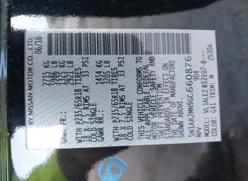 2016 NISSAN Pathfinder Used VIN 5N1AR2MN9GC660876 – exterior detail