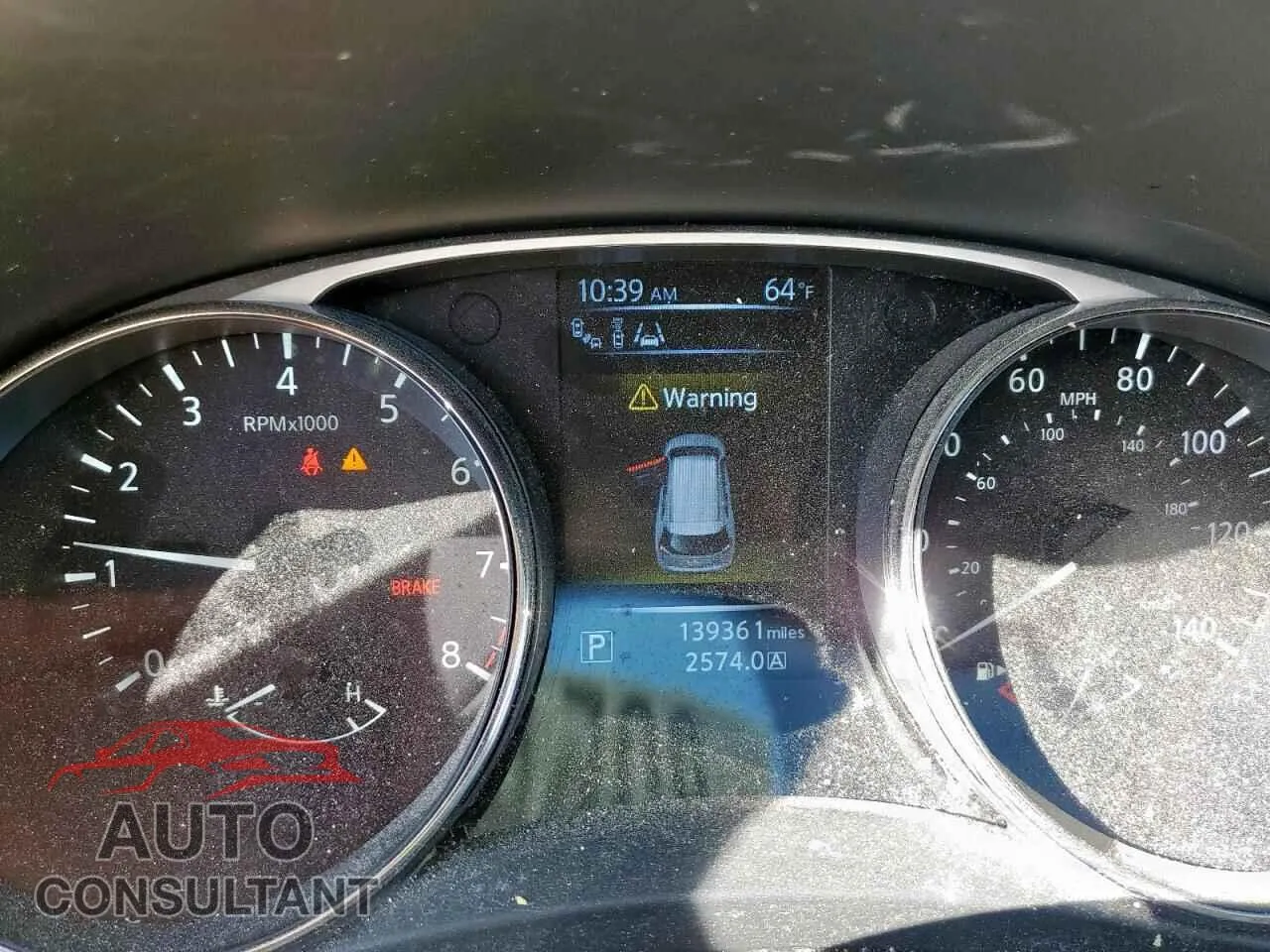 2014 NISSAN ROGUE Damaged VIN 5N1AT2MTXEC802133 – trunk area