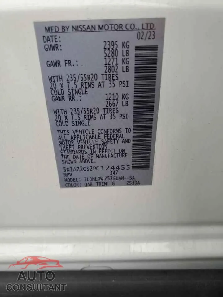 2023 NISSAN MURANO Damaged VIN 5N1AZ2CS2PC124455 – photo 13