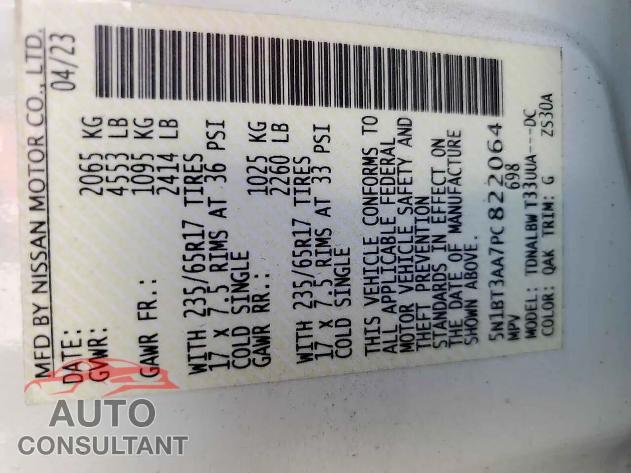 2023 NISSAN ROGUE Damaged VIN 5N1BT3AA7PC822064 – photo 14
