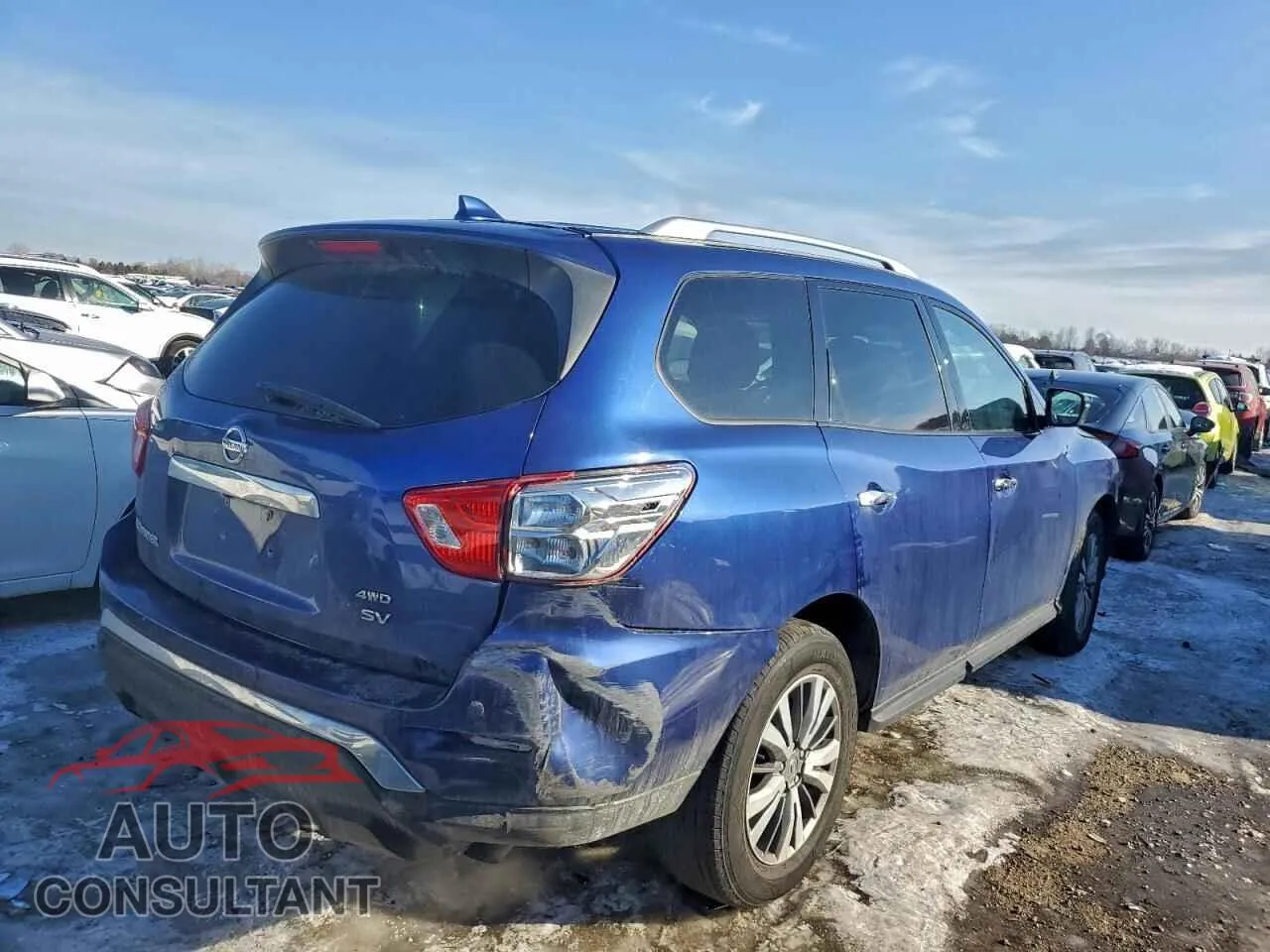 2019 NISSAN PATHFINDER Damaged VIN 5N1DR2MM6KC637651 – side profile