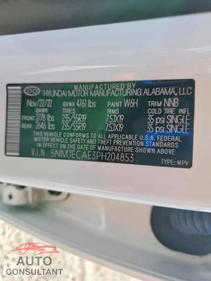 2023 HYUNDAI TUCSON Damaged VIN 5NMJECAE3PH204853 – photo 13