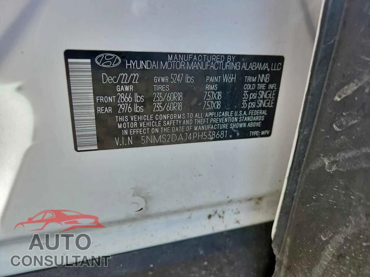 2023 HYUNDAI SANTA FE Damaged VIN 5NMS2DAJ4PH538681 – photo 12 2023 HYUNDAI SANTA FE Damaged VIN 5NMS2DAJ4PH538681 – photo 12
