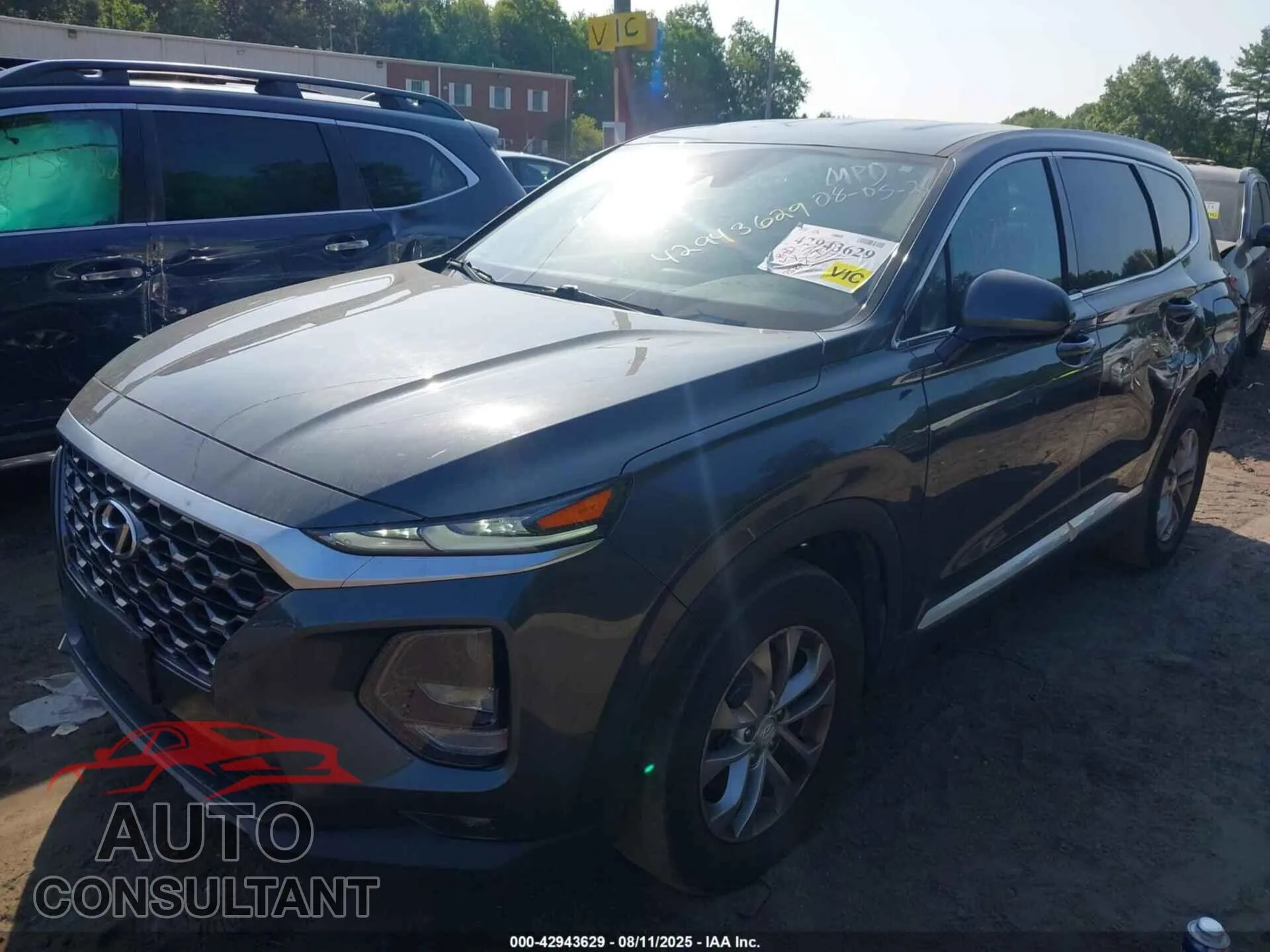 2020 HYUNDAI SANTA FE Damaged VIN 5NMS3CADXLH243872 – rear exterior