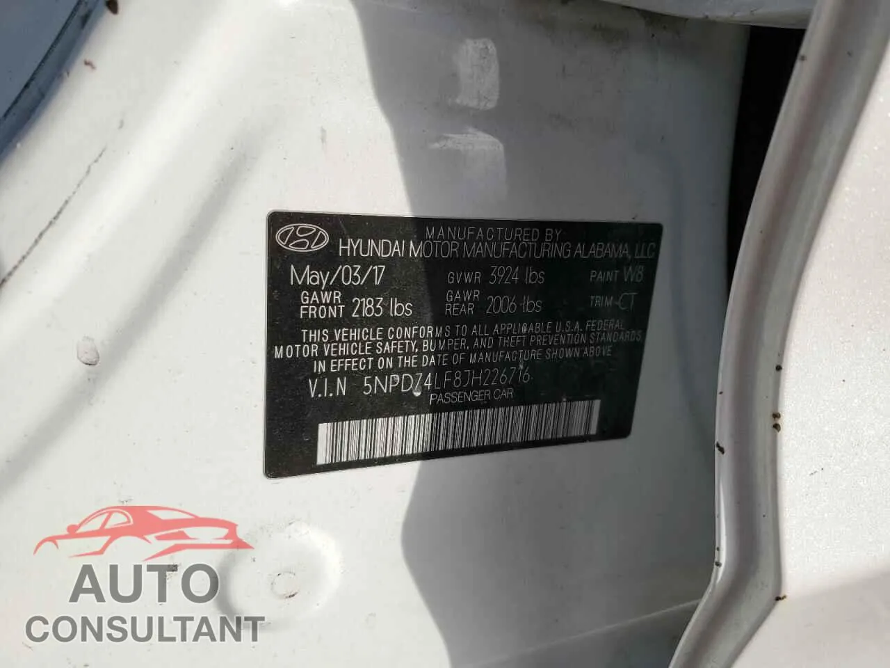2018 HYUNDAI ELANTRA Damaged VIN 5NPD74LF8JH226716 – photo 13