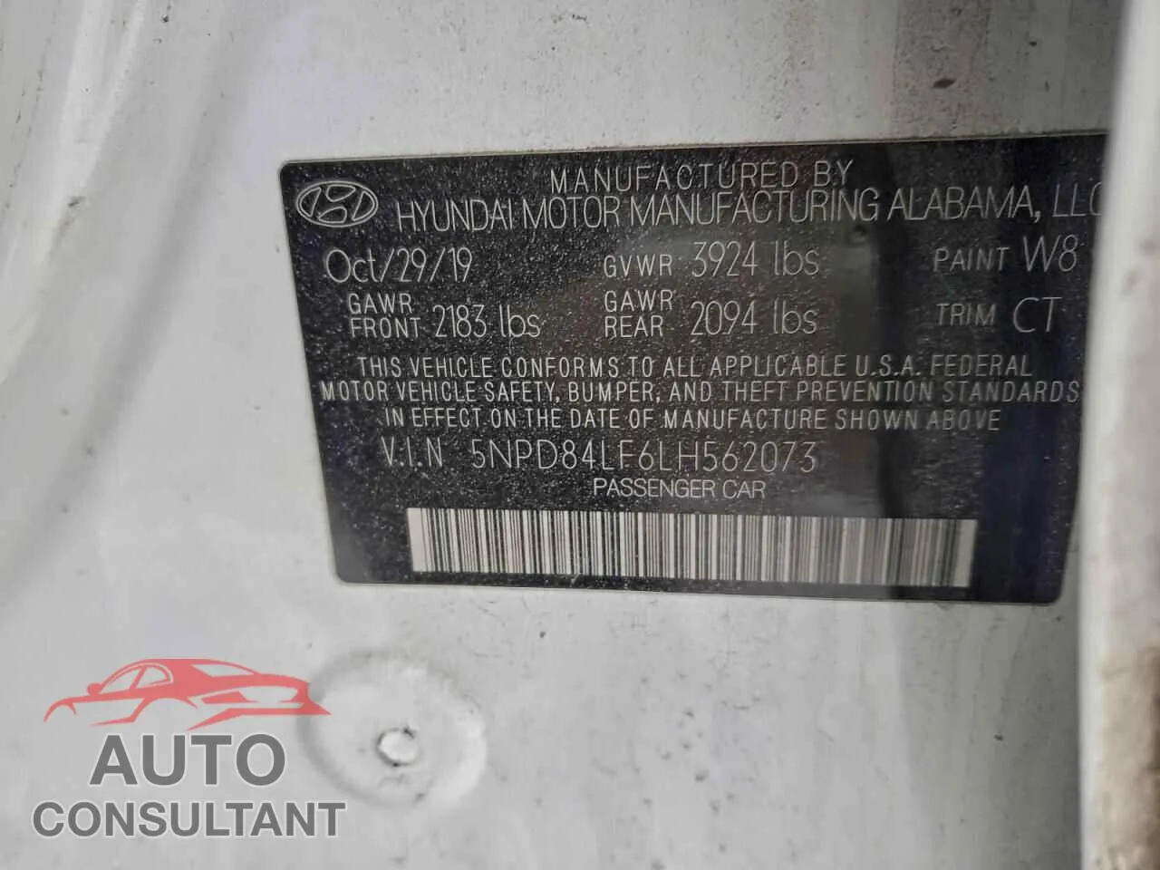 2020 HYUNDAI ELANTRA Damaged VIN 5NPD84LF6LH562073 – photo 12