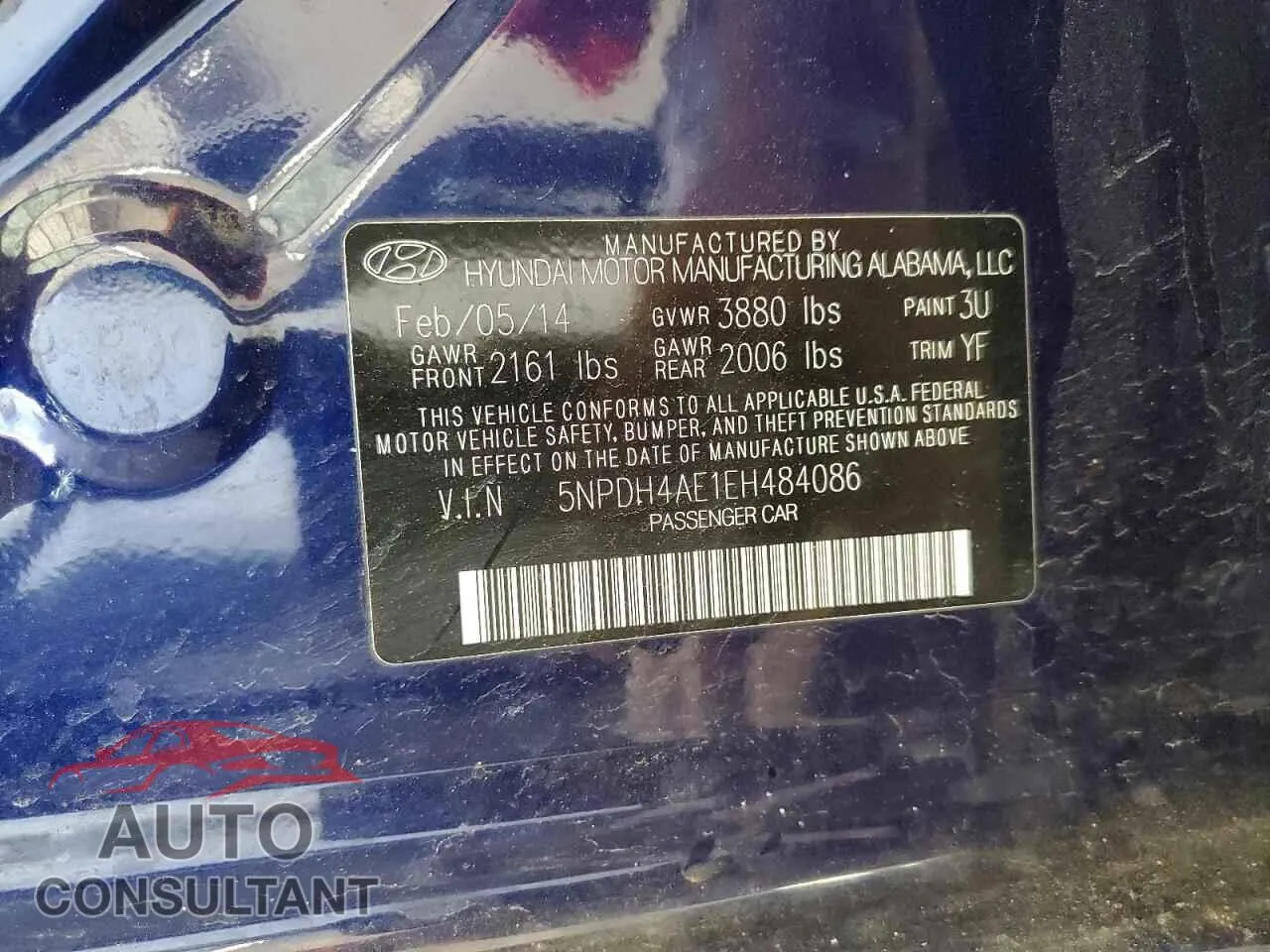 2014 HYUNDAI ELANTRA Damaged VIN 5NPDH4AE1EH484086 – photo 12
