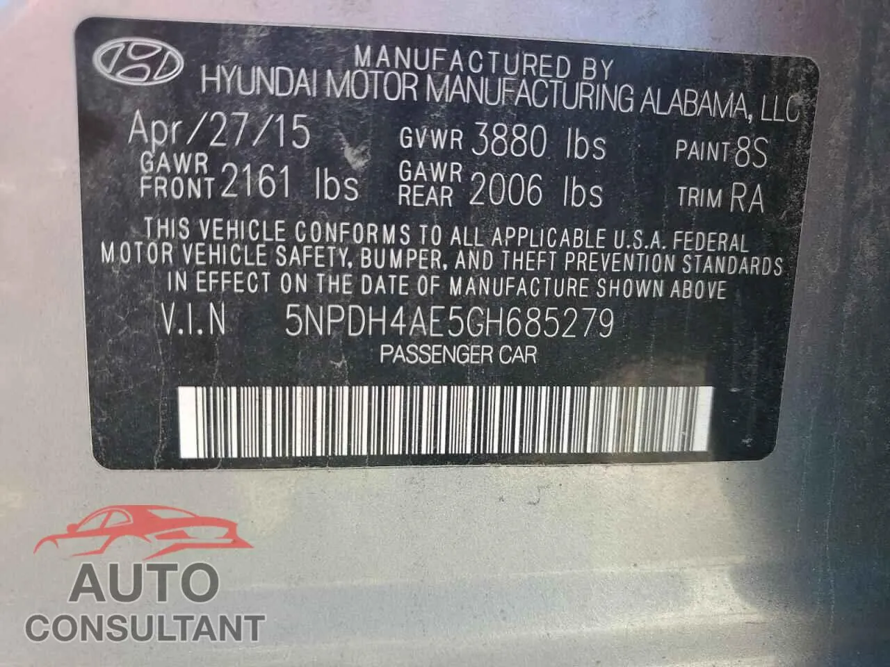 2016 HYUNDAI ELANTRA Used VIN 5NPDH4AE5GH685279 – photo 12