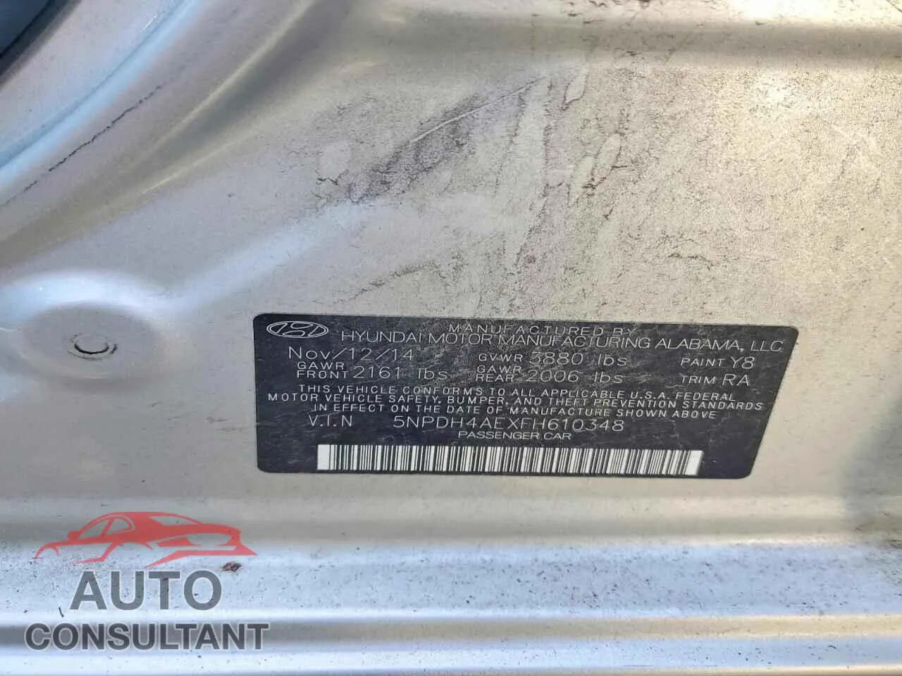 2015 HYUNDAI ELANTRA Damaged VIN 5NPDH4AEXFH610348 – photo 12