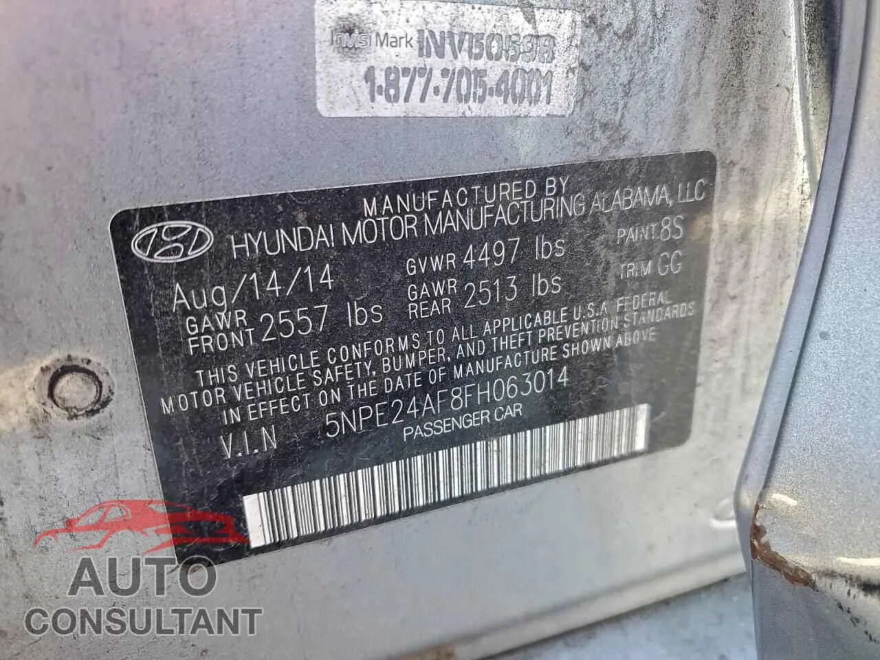 2015 HYUNDAI SONATA Damaged VIN 5NPE24AF8FH063014 – photo 12