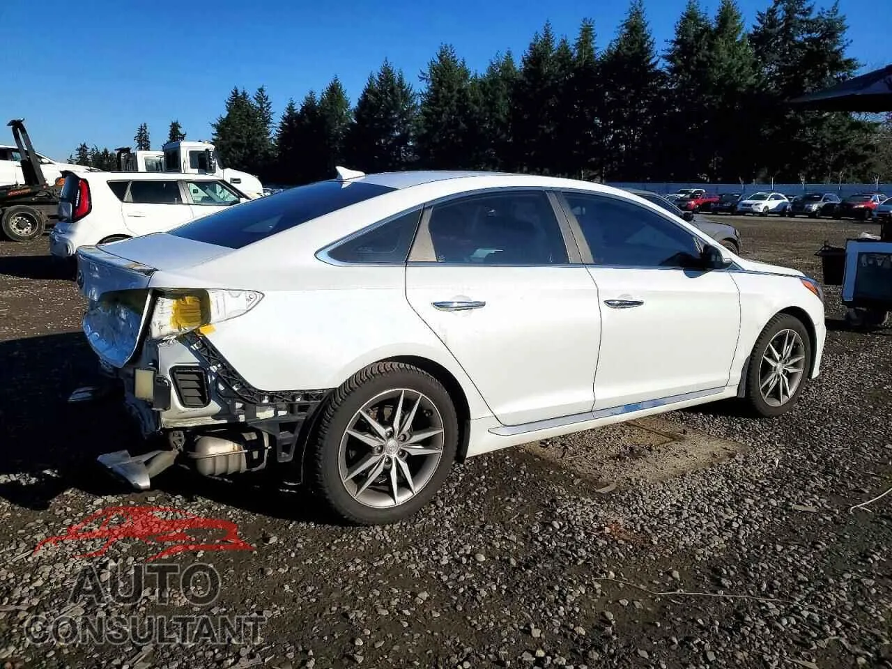 2015 HYUNDAI SONATA Damaged VIN 5NPE34AB9FH084481 – side profile