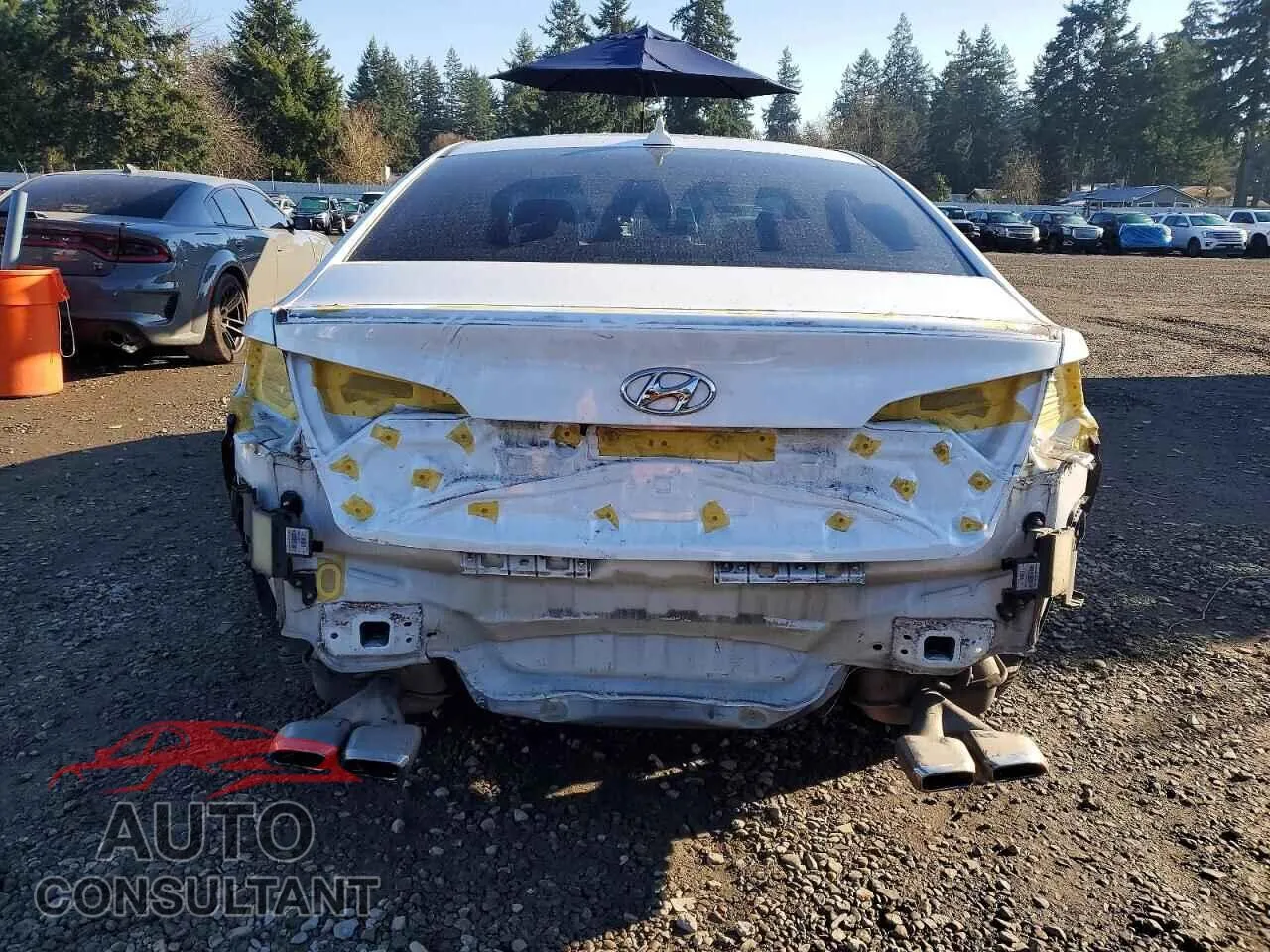 2015 HYUNDAI SONATA Damaged VIN 5NPE34AB9FH084481 – engine bay