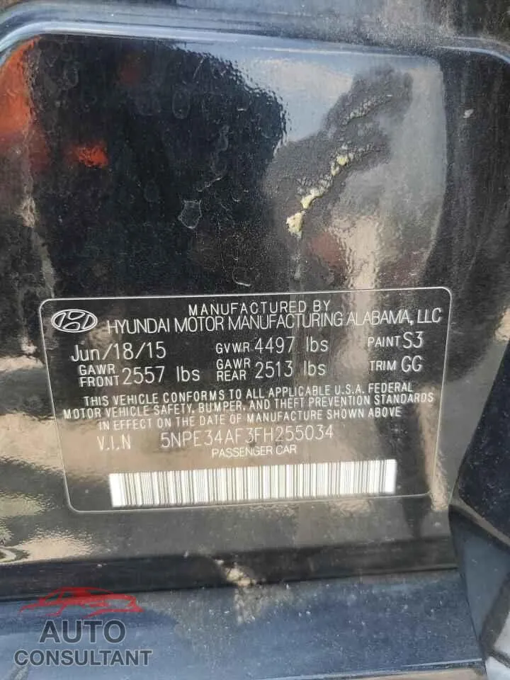 2015 HYUNDAI SONATA Damaged VIN 5NPE34AF3FH255034 – photo 12
