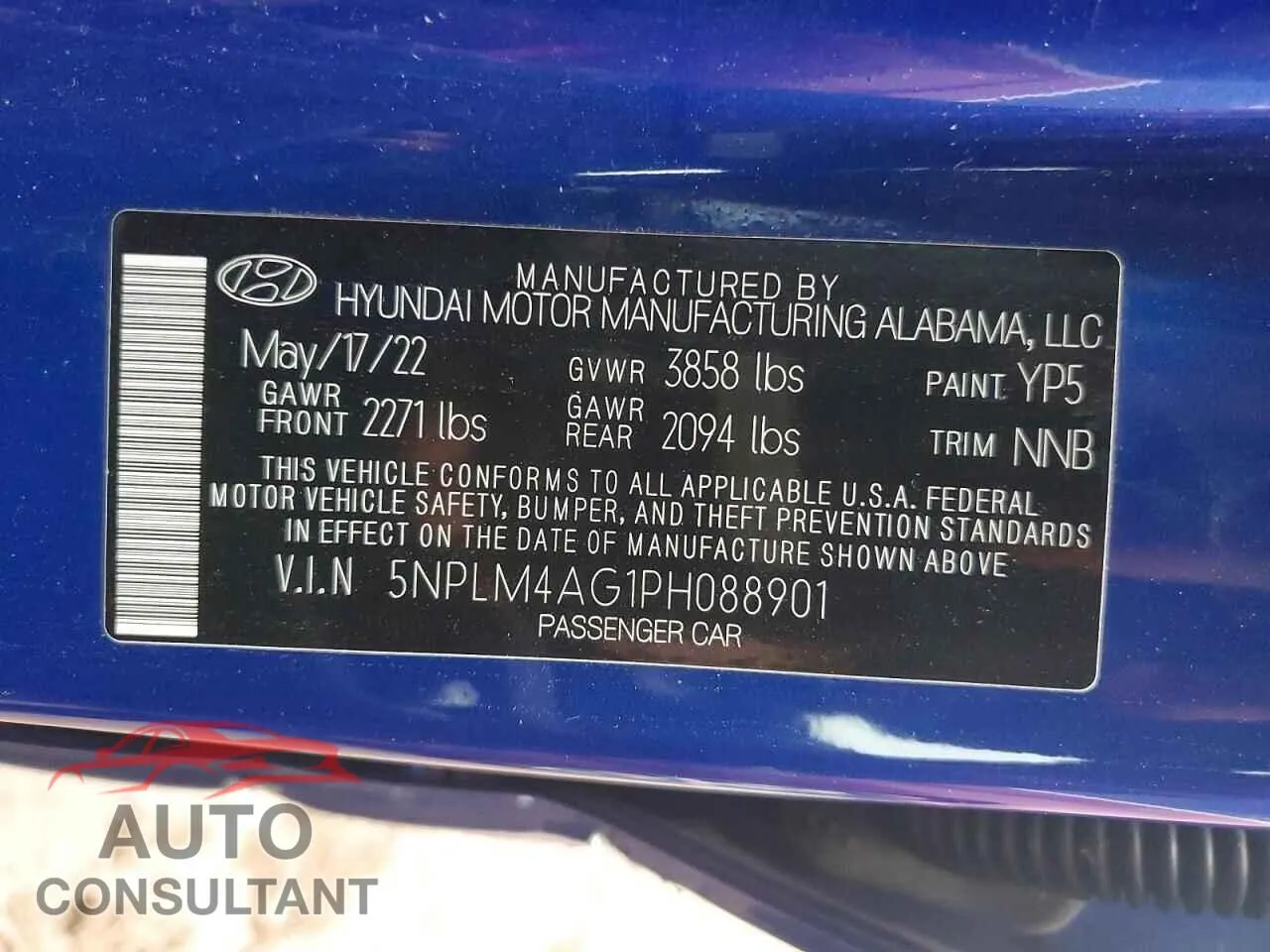 2023 HYUNDAI ELANTRA Damaged VIN 5NPLM4AG1PH088901 – photo 12