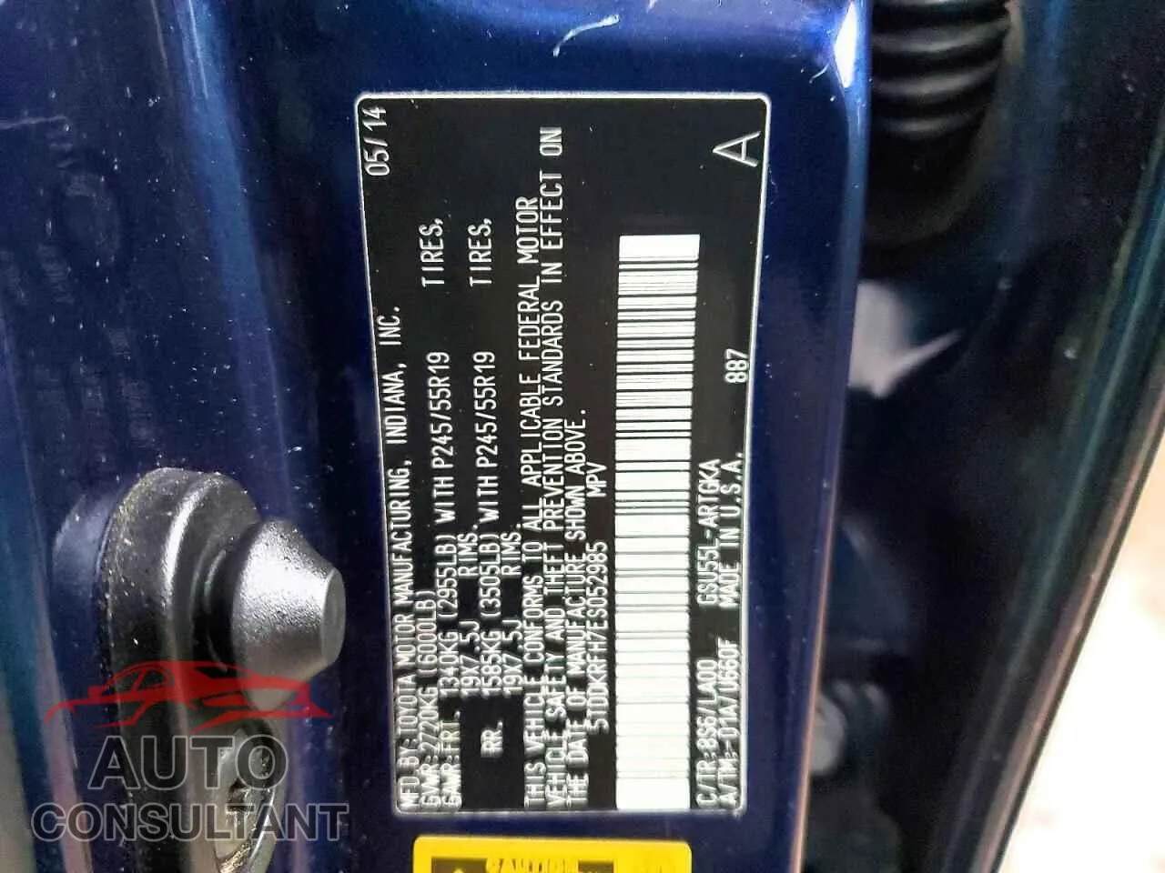 2014 TOYOTA HIGHLANDER Damaged VIN 5TDDKRFH7ES052985 – photo 14