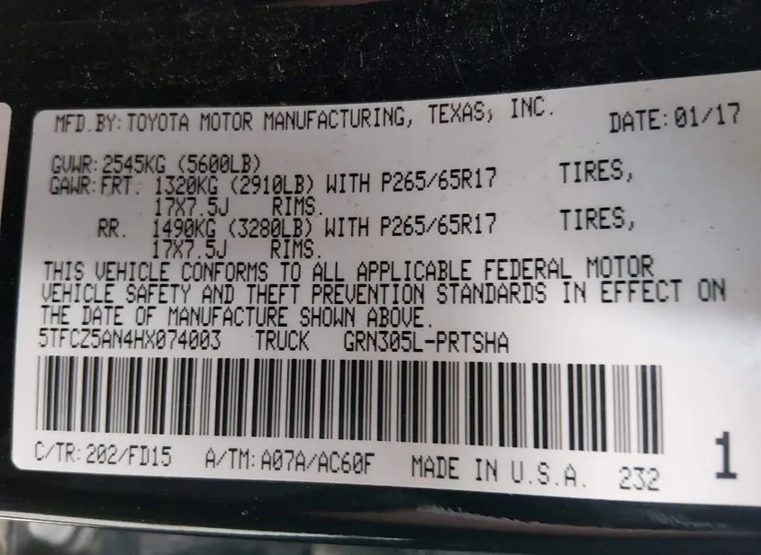 2017 TOYOTA Tacoma Used VIN 5TFCZ5AN4HX074003 – photo 20