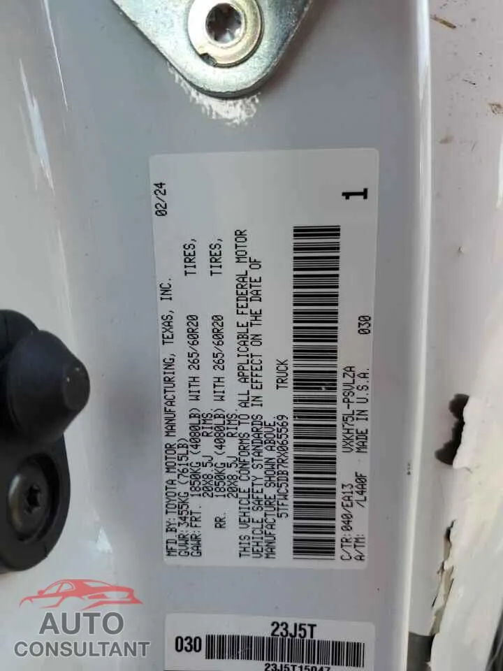 2024 TOYOTA TUNDRA Damaged VIN 5TFWC5DB7RX065569 – photo 12