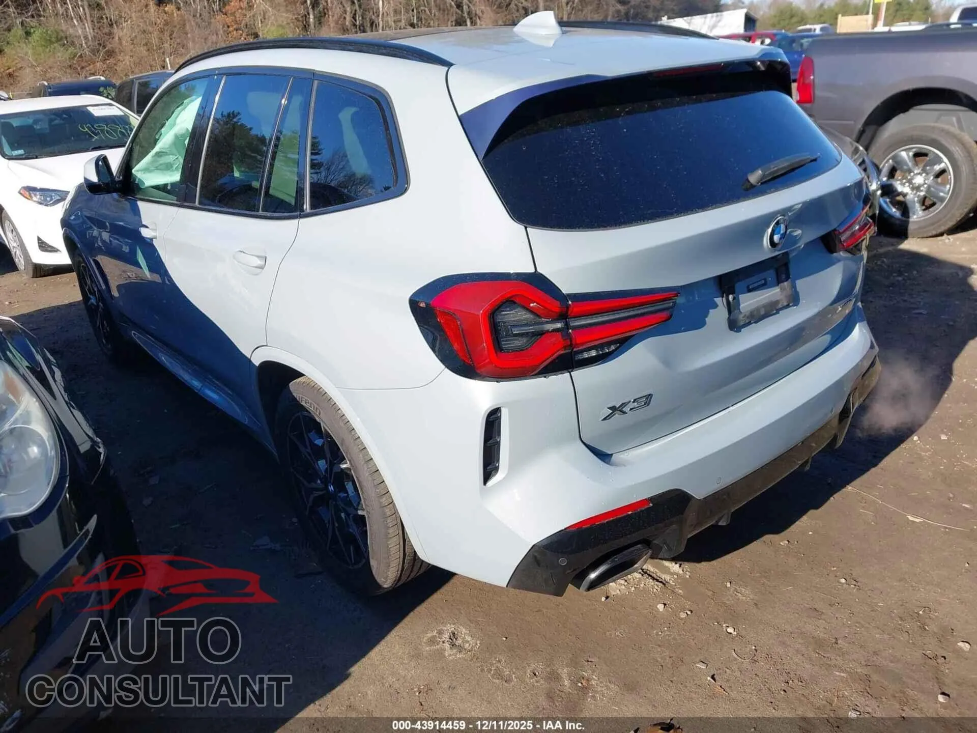 2022 BMW X3 Damaged VIN 5UX53DP07N9J09101 – side profile