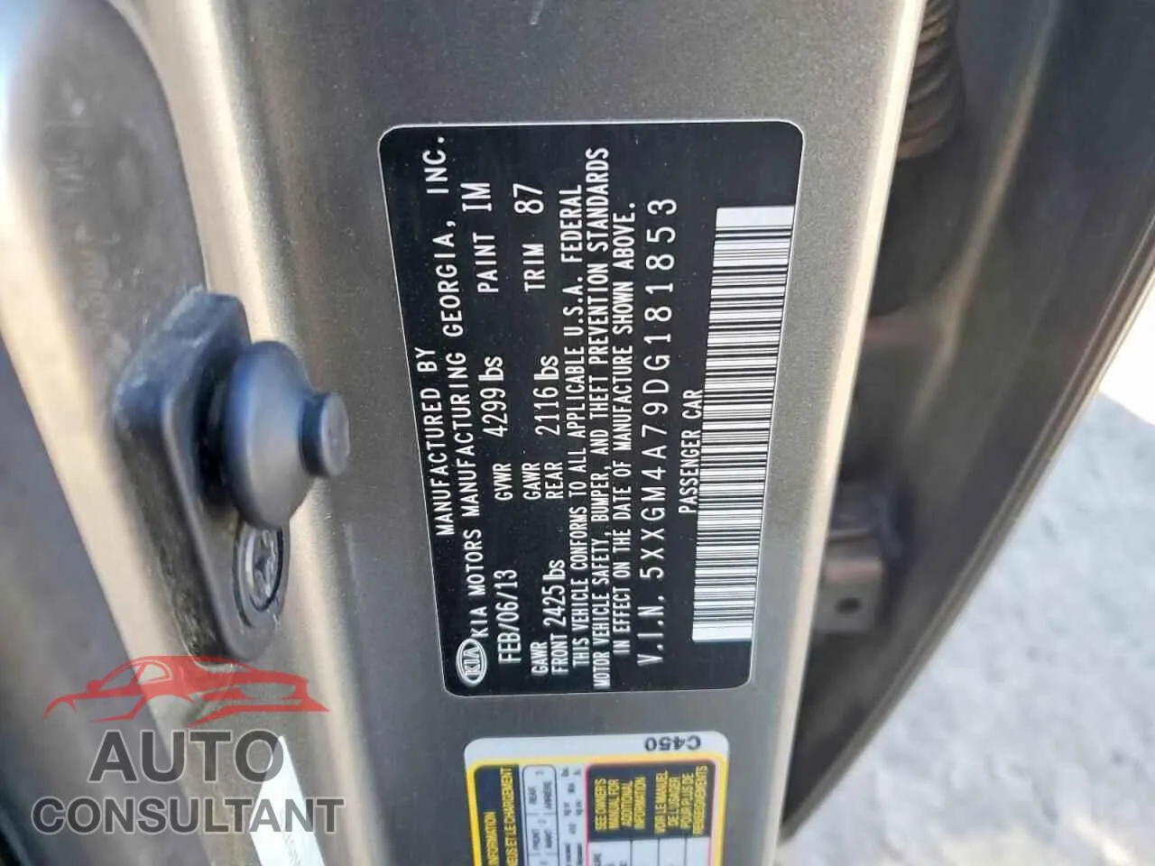 2013 KIA OPTIMA Damaged VIN 5XXGM4A79DG181853 – photo 12 2013 KIA OPTIMA Damaged VIN 5XXGM4A79DG181853 – photo 12