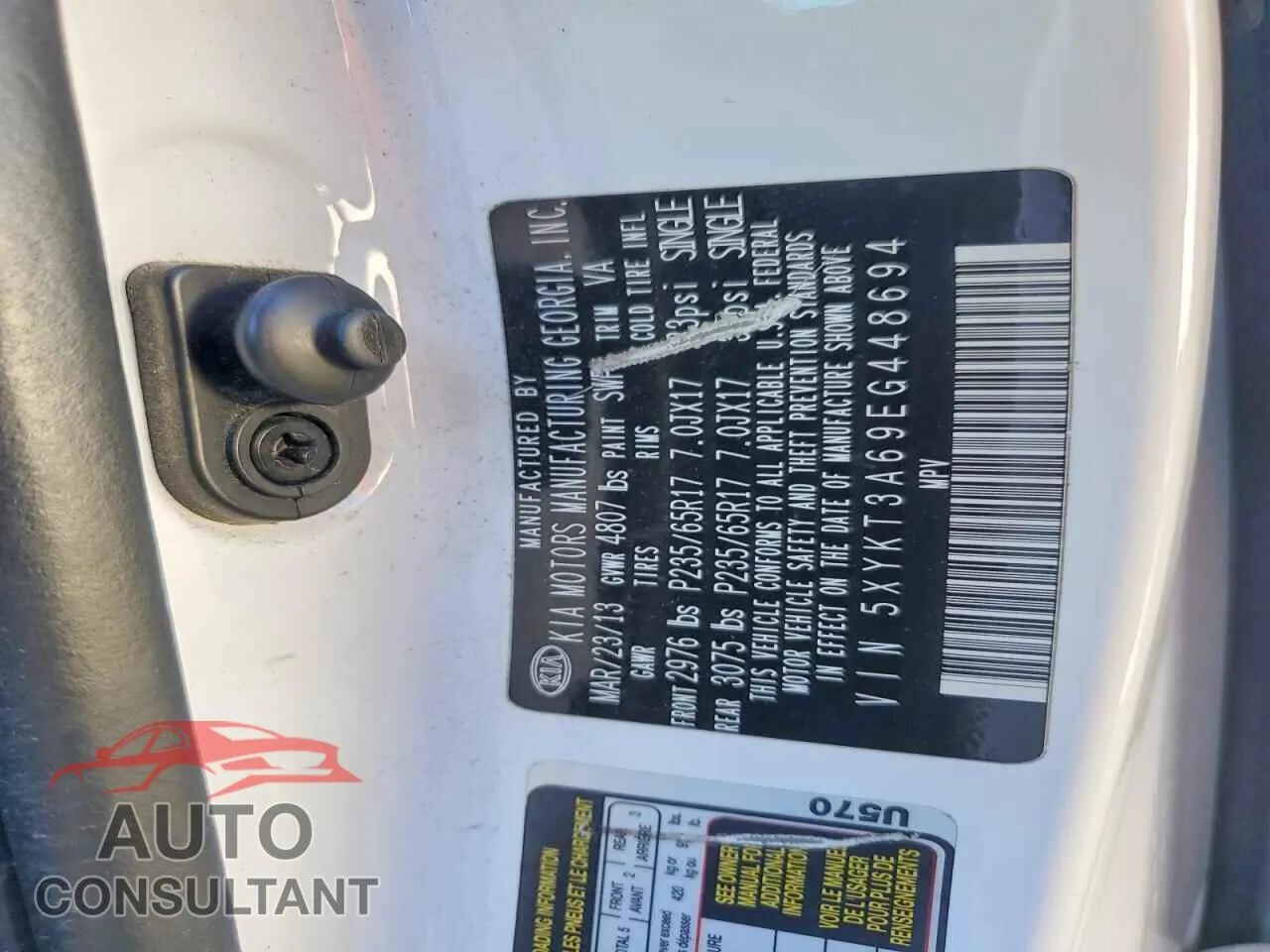 2014 KIA SORENTO Damaged VIN 5XYKT3A69EG448694 – photo 13