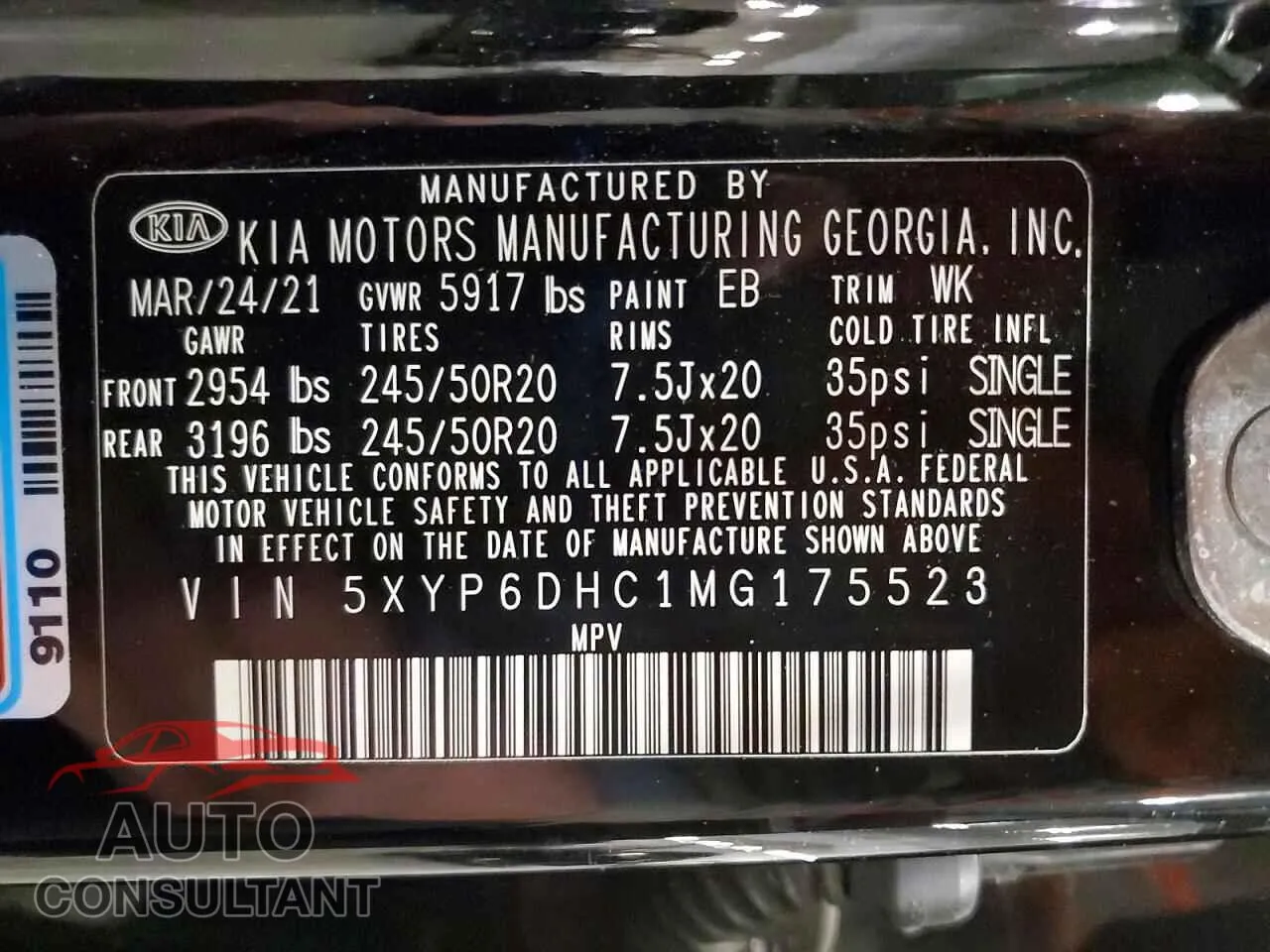 2021 KIA TELLURIDE Used VIN 5XYP6DHC1MG175523 – photo 13