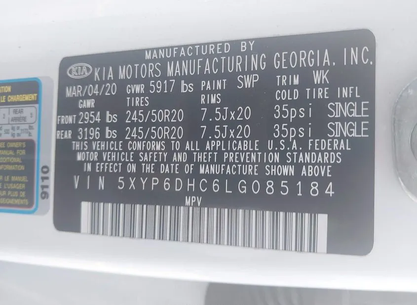 2020 KIA Telluride Used VIN 5XYP6DHC6LG085184 – photo 13
