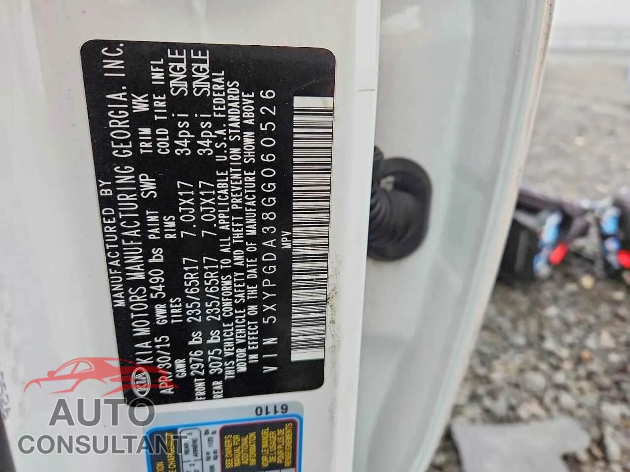 2016 KIA SORENTO Damaged VIN 5XYPGDA38GG060526 – photo 13