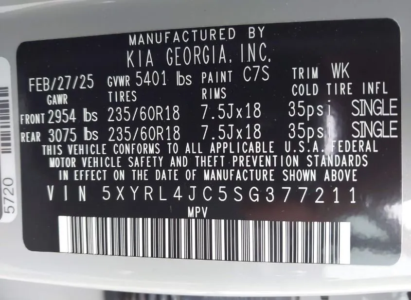 2025 KIA Sorento Used VIN 5XYRL4JC5SG377211 – photo 13