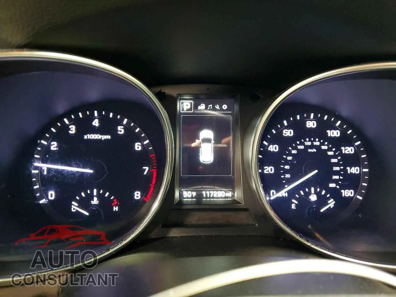 2017 HYUNDAI SANTA FE Damaged VIN 5XYZU3LB1HG382247 – trunk area