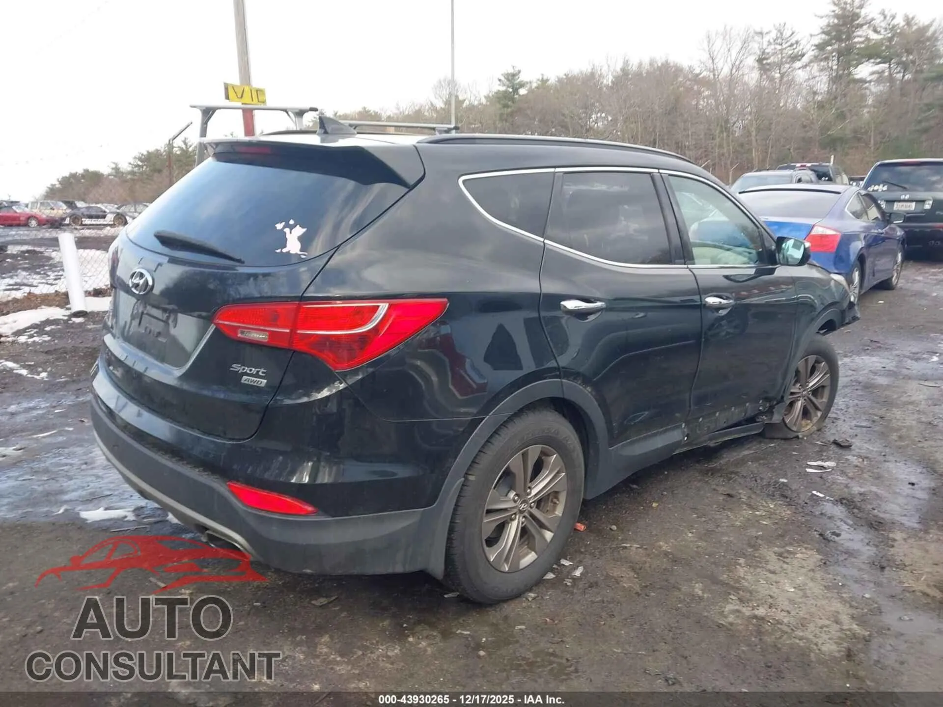 2014 HYUNDAI SANTA FE SPORT Damaged VIN 5XYZUDLB6EG154245 – dashboard