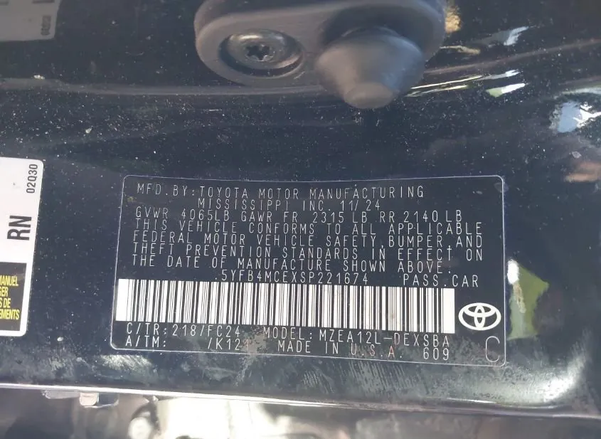 2025 TOYOTA Corolla Used VIN 5YFB4MCEXSP221674 – photo 13
