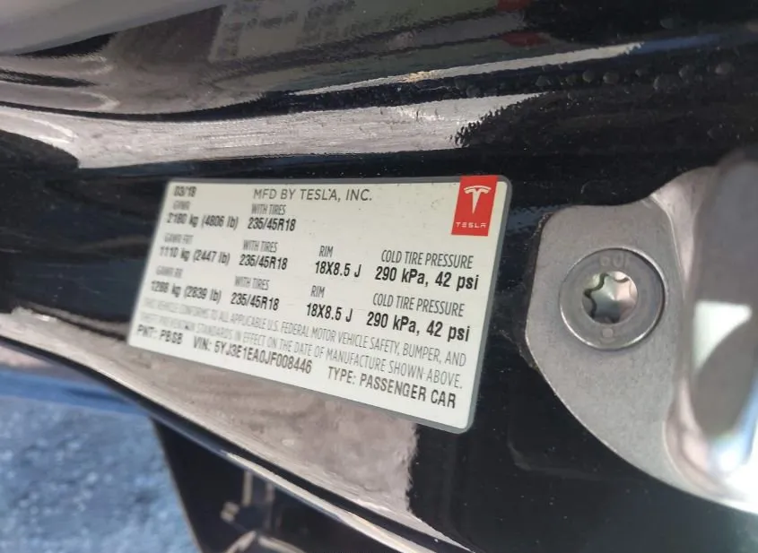 2018 TESLA Model 3 Used VIN 5YJ3E1EA0JF008446 – photo 11