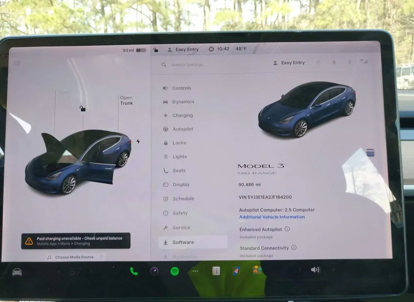 2018 TESLA Model 3 Used VIN 5YJ3E1EA2JF164200 – trunk area