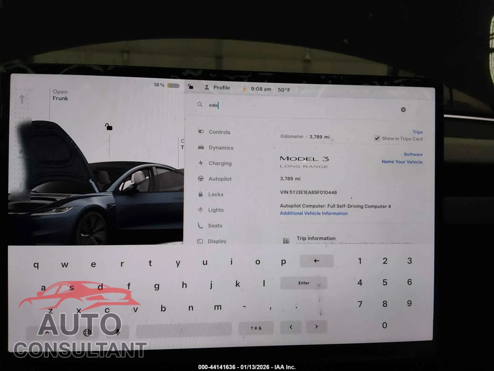 2025 TESLA MODEL 3 Damaged VIN 5YJ3E1EA8SF010446 – exterior detail