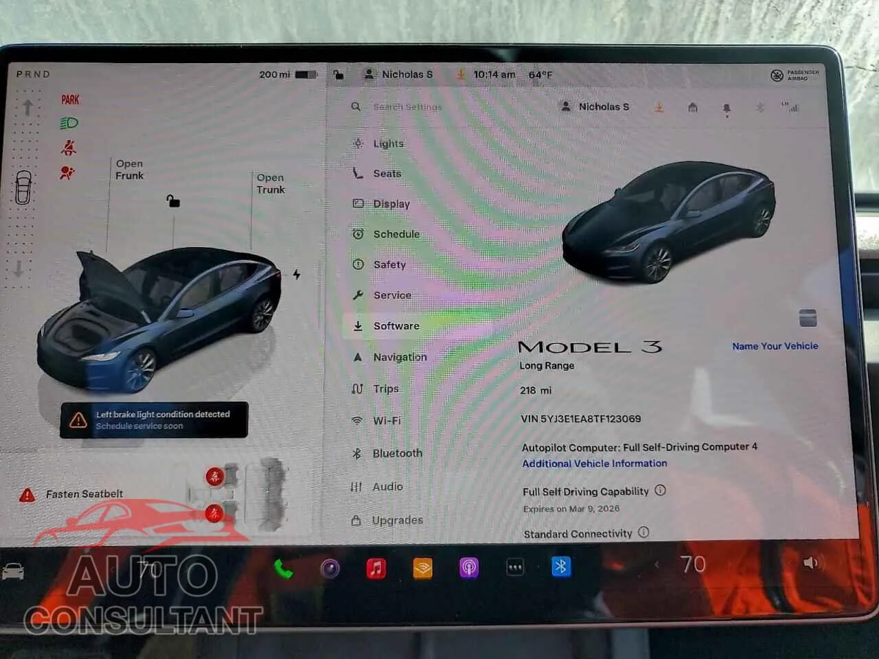 2026 TESLA MODEL 3 Damaged VIN 5YJ3E1EA8TF123069 – trunk area