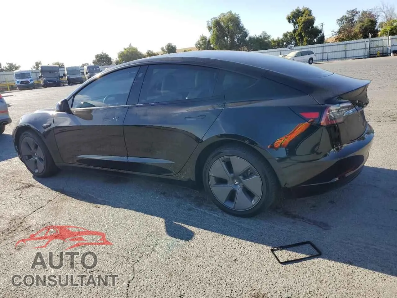 2022 TESLA MODEL 3 Damaged VIN 5YJ3E1EB5NF354961 – rear exterior
