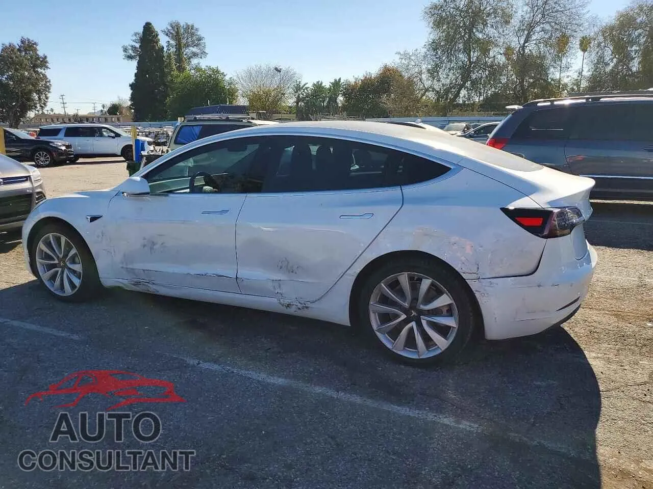 2018 TESLA MODEL 3 Damaged VIN 5YJ3E1EB9JF067682 – rear exterior