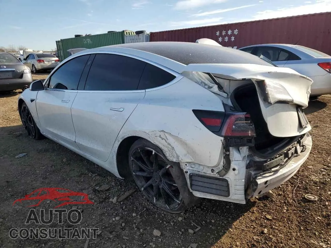 2020 TESLA MODEL 3 Damaged VIN 5YJ3E1EC5LF703798 – rear exterior