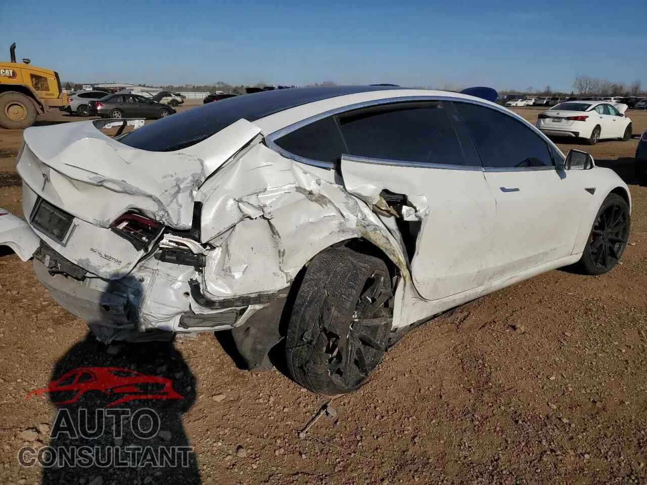 2020 TESLA MODEL 3 Damaged VIN 5YJ3E1EC5LF703798 – side profile