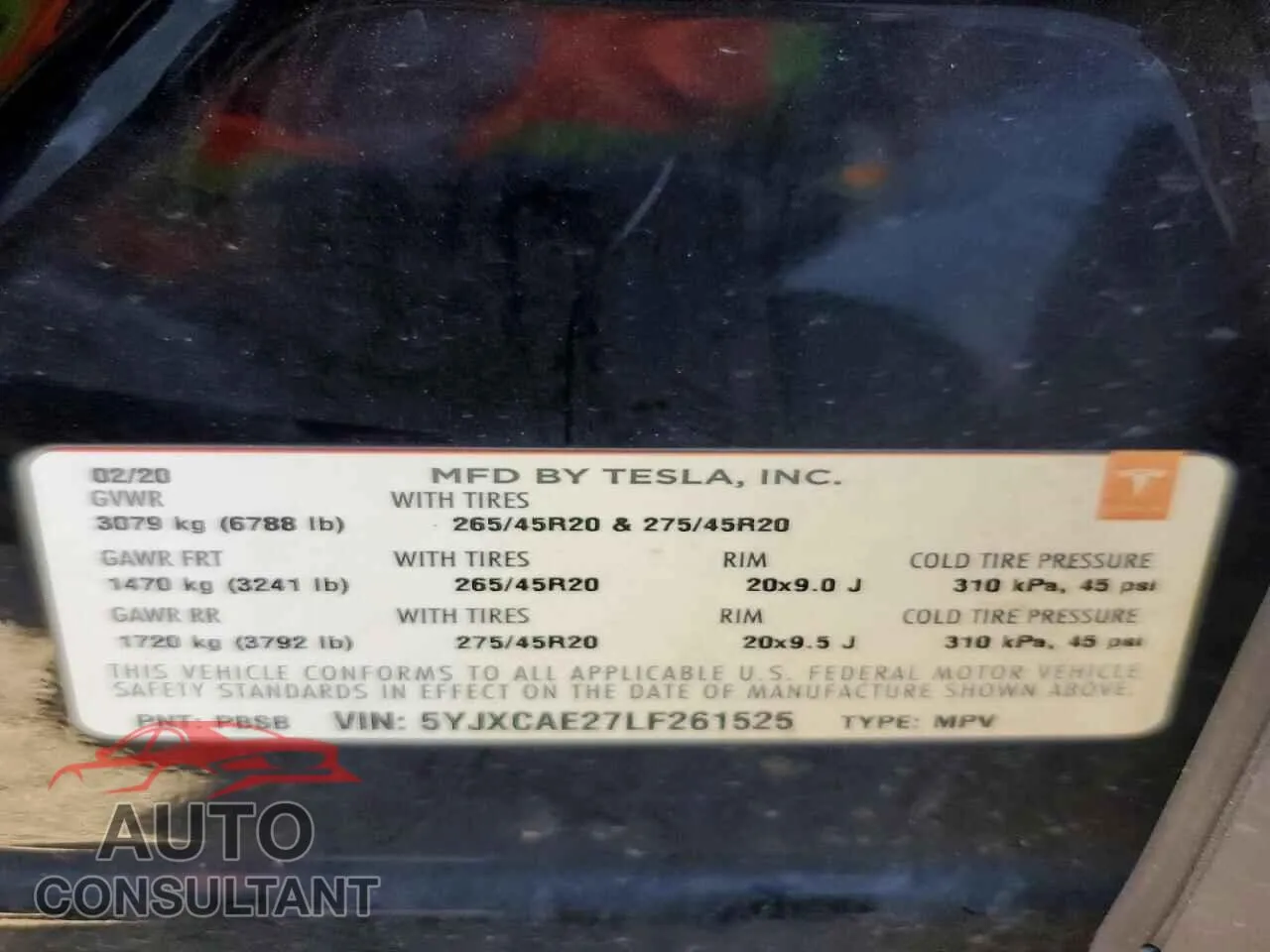 2020 TESLA MODEL X Damaged VIN 5YJXCAE27LF261525 – photo 13 2020 TESLA MODEL X Damaged VIN 5YJXCAE27LF261525 – photo 13