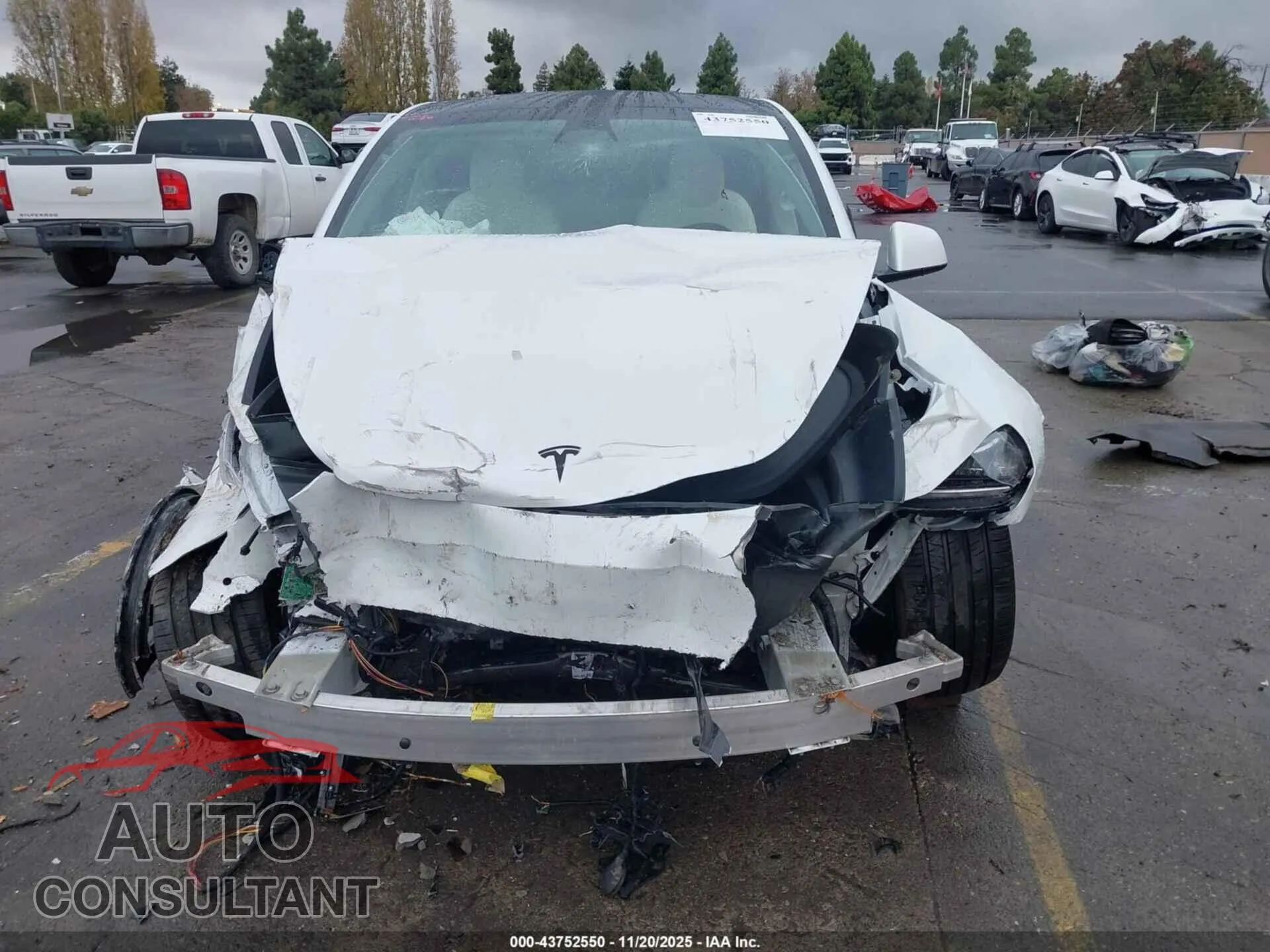 2021 TESLA MODEL Y Damaged VIN 5YJYGDEE4MF081036 – engine bay