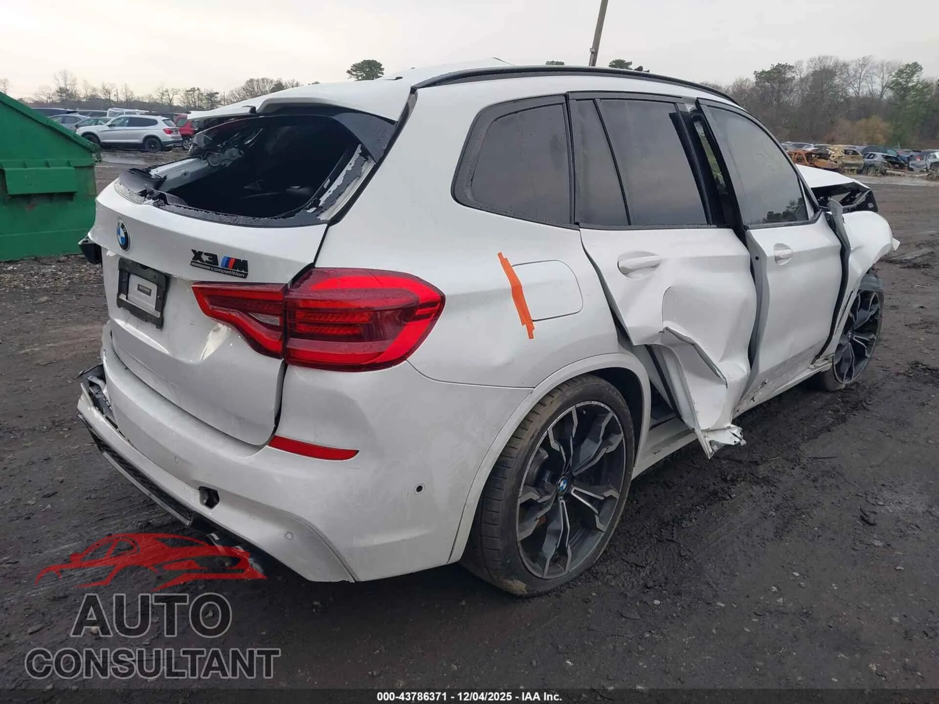 2020 BMW X3 M Damaged VIN 5YMTS0C07L9B00920 – dashboard
