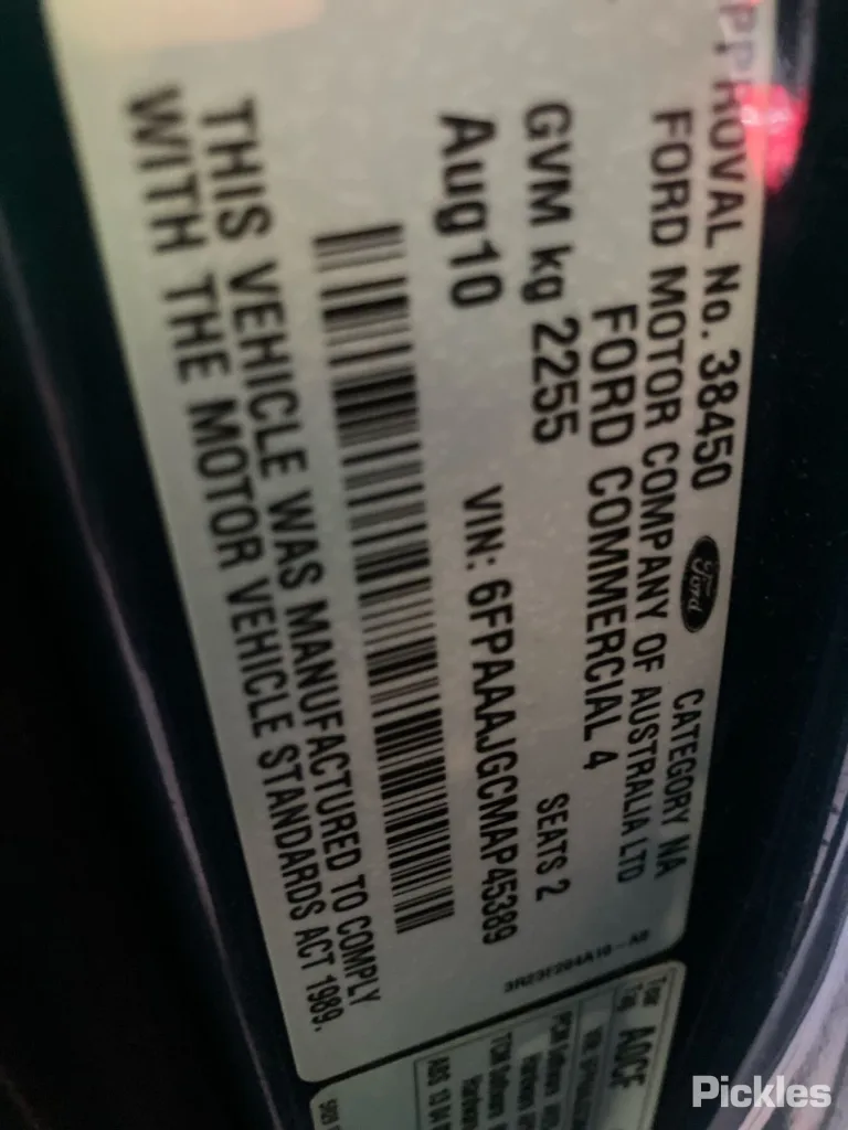 2010 Ford Falcon Ute Damaged VIN 6FPAAAJGCMAP45389 – photo 21
