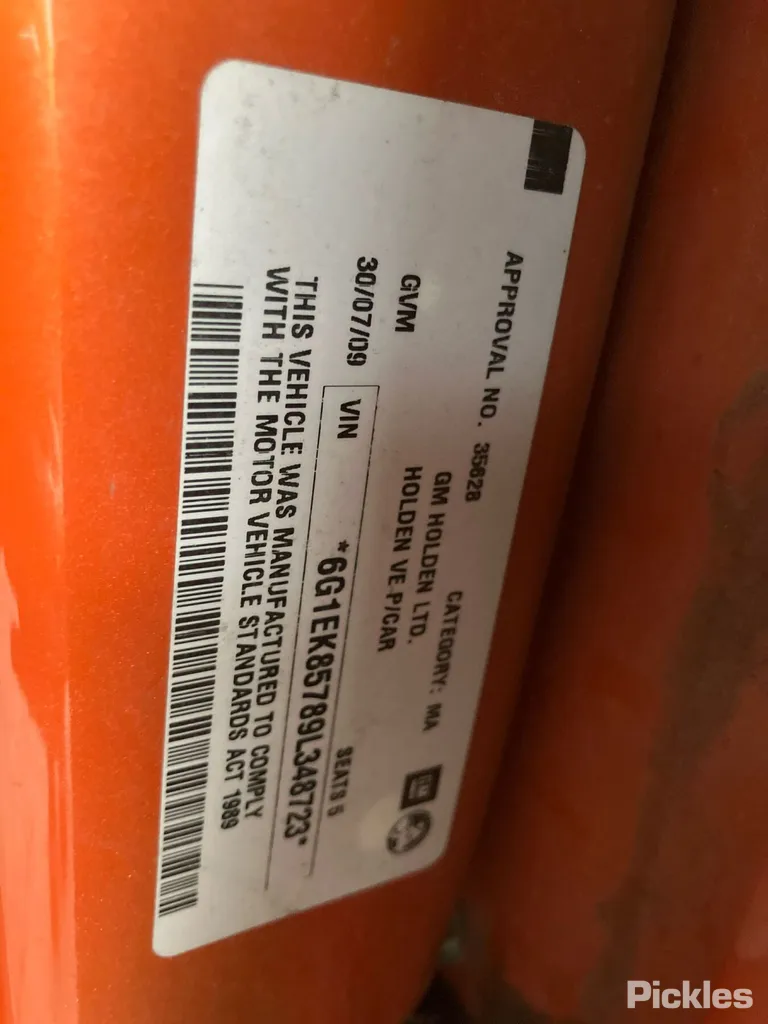 2009 Holden Commodore Used VIN 6G1EK85789L348723 – rear exterior