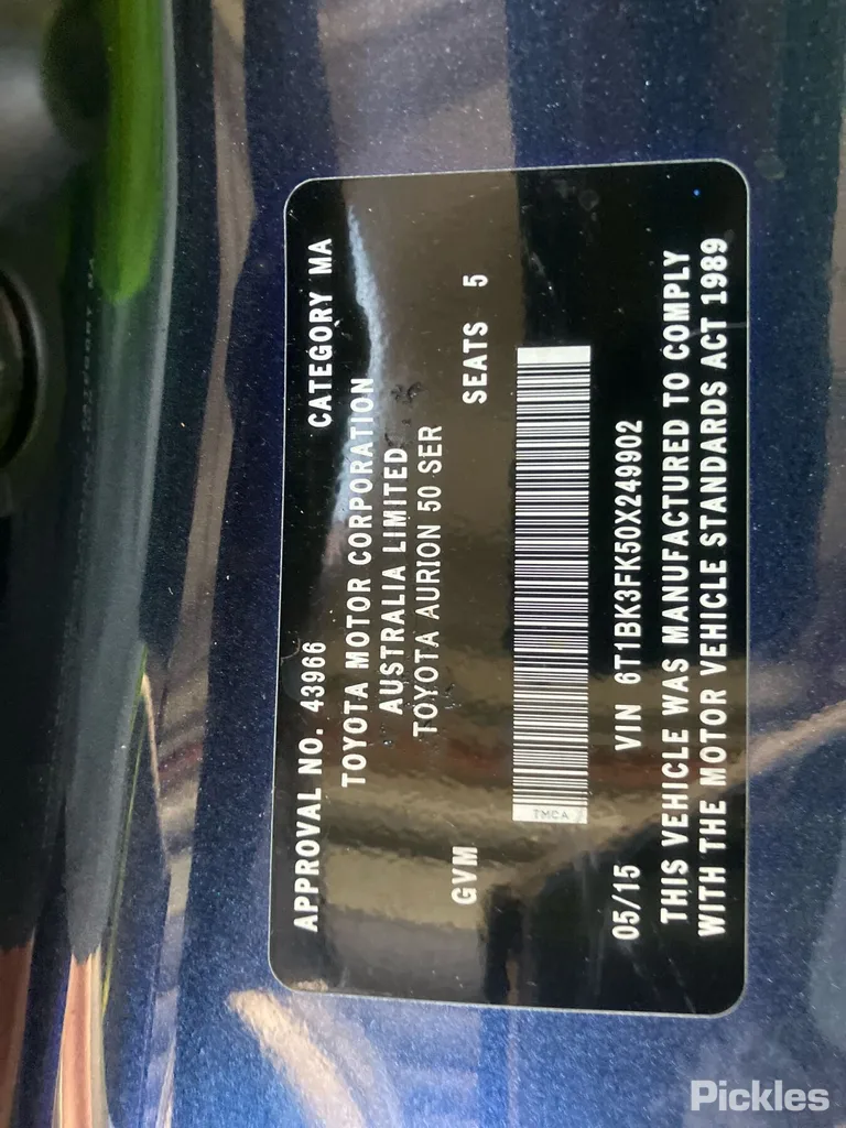 2015 Toyota Aurion Used VIN 6T1BK3FK50X249902 – photo 22