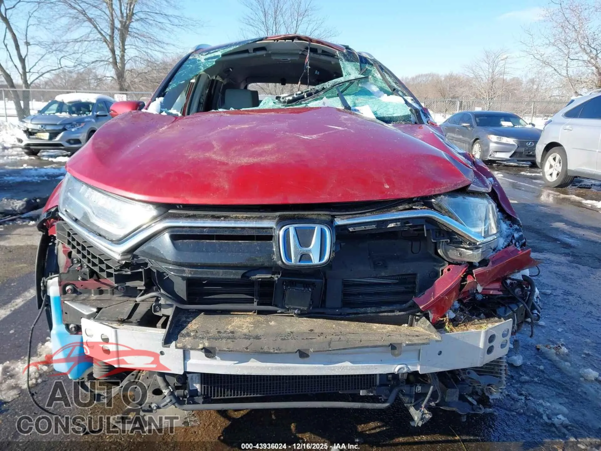 2021 HONDA CR-V HYBRID Damaged VIN 7FART6H96ME034251 – engine bay